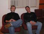 Me and Greg resting during a Christmas party were we played with Aztec Two Step