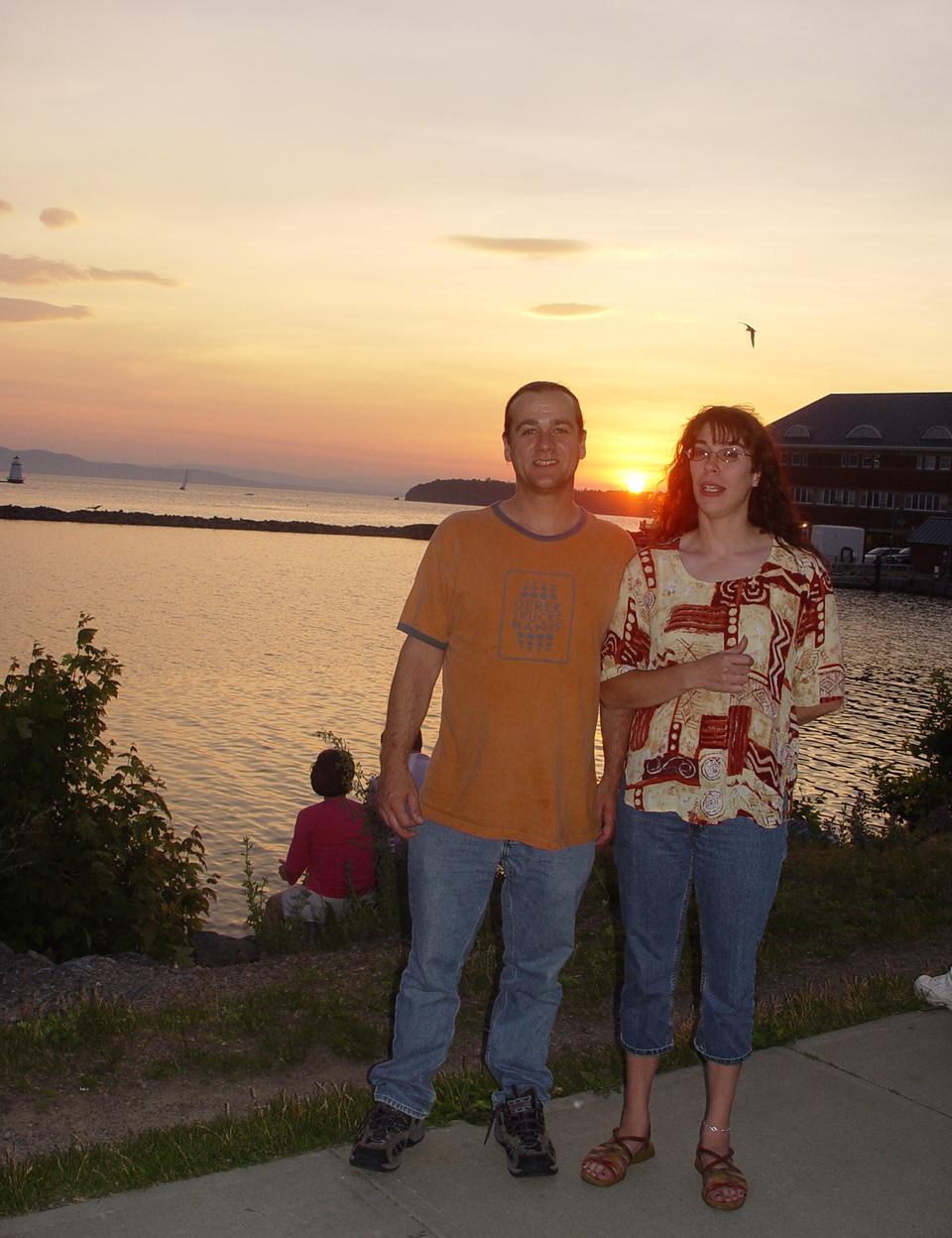 Greg and me and the sunset in VT